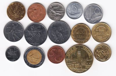 Лот: 11940642. Фото: 1. Европа 15 монет Италия. Европа