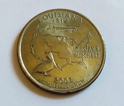 Лот: 22852318. Фото: 1. США 25 центов (квотер) 2002 Штат... Америка