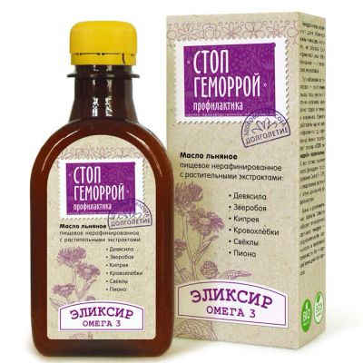Лот: 9045167. Фото: 1. Масло льняное Омега 3 "Стоп Геморрой... Народная медицина, БАДы