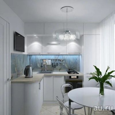 Лот: 15402340. Фото: 1. Кухня светлая Угловая Скругленые... Кухонные гарнитуры