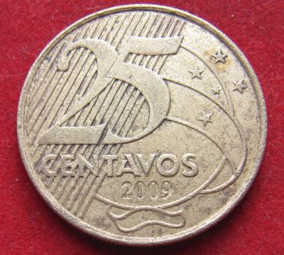 Лот: 18968417. Фото: 1. Бразилия 25 сентаво, 2009 г. Остальные страны