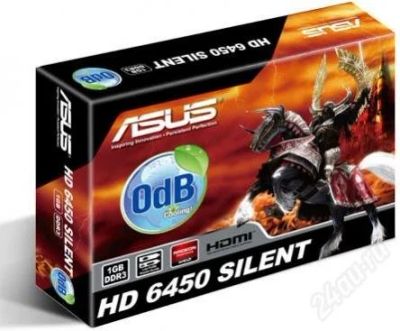 Лот: 2221183. Фото: 1. Видеокарта ASUS HD 6450 Silent... Видеокарты
