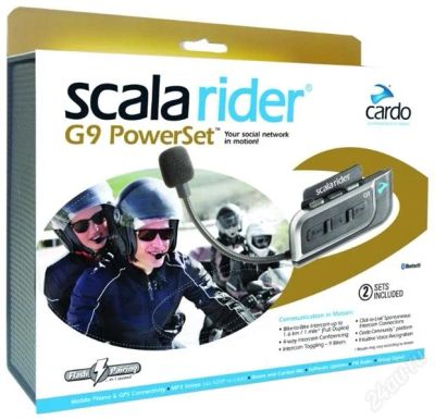 Лот: 2380955. Фото: 1. Cardo Scala Rider G9 PowerSet. Снегоходы, квадроциклы