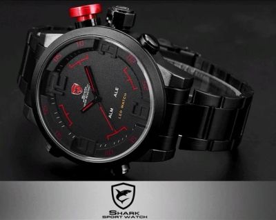Лот: 5506238. Фото: 1. Часы SHARK SH105 black-red (чёрно-красные... Подарки на Новый год