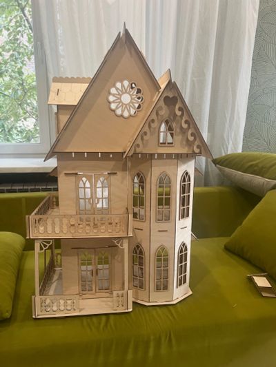 Лот: 23575657. Фото: 1. Кукольный дом из фанеры новый... Игровые домики, палатки