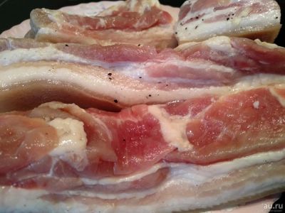 Лот: 13643208. Фото: 1. Сало соленое, прослойка , без... Мясо, птица, яйцо