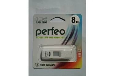 Лот: 10624054. Фото: 1. Флеш карта 8gb USB S02 белый Perfeo. USB-флеш карты