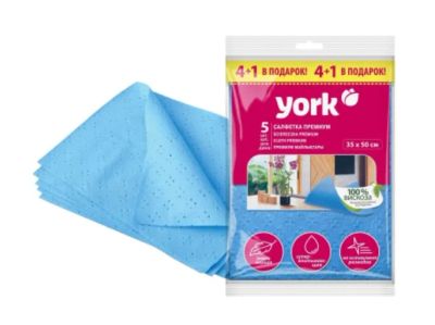 Лот: 12944804. Фото: 1. Салфетка York 2406, 4+1шт. Инвентарь для уборки