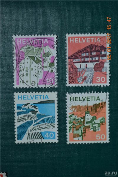 Лот: 8831092. Фото: 1. Марки Швейцарии 1973г. 1975г... Марки