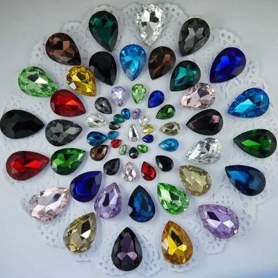 Лот: 9899299. Фото: 1. Кристаллы капля без оправы. Бижутерия ручной работы