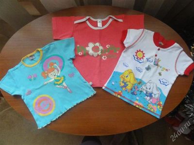Лот: 789917. Фото: 1. Две футболки одним лотом! р.80-90. Футболки, поло, топы, лонгсливы