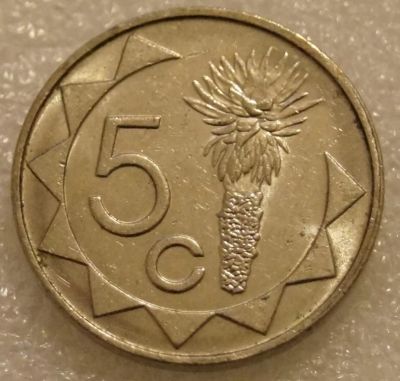 Лот: 9164407. Фото: 1. 5 центов 2002 Намибия. Африка