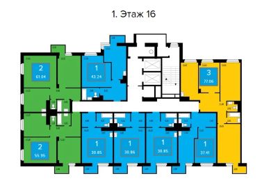 Лот: 10717274. Фото: 1. 3-комн. 77 кв.м. в ЖК "Преображенский... Квартиры, студии