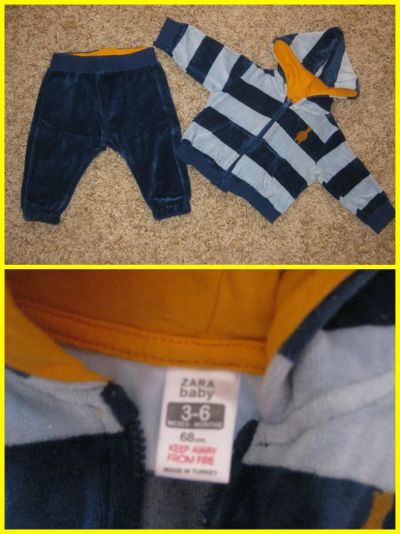 Лот: 2982674. Фото: 1. Спортивный костюм Zara 3-6 месяцев. Спортивная одежда