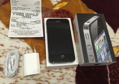 Лот: 2724208. Фото: 1. Apple iPhone 4 РСТ идеальное состояние... Смартфоны