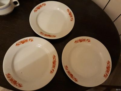 Лот: 13069670. Фото: 1. цена за 3 тарелки СССР диаметр... Тарелки, блюда, салатники