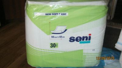 Лот: 6096605. Фото: 1. Пеленки для взрослых SENI SOFT... Антисептики, защитные средства, медицинские маски