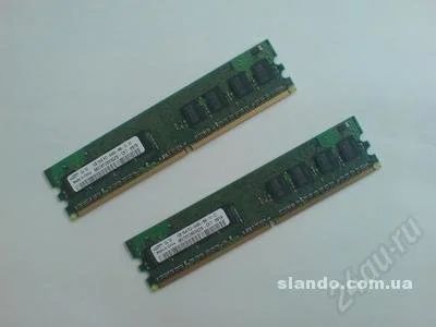 Лот: 1754796. Фото: 1. две планки Ddr2 по 1 гб samsung. Оперативная память
