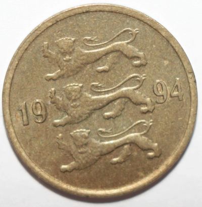 Лот: 3859016. Фото: 1. 10 сенти (сентов) 1994 год. Эстония. Европа