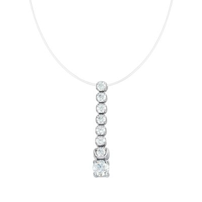 Лот: 23893473. Фото: 1. Серебряное колье с фианитами и... Цепочки