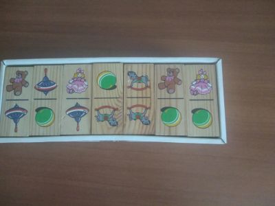 Лот: 18881789. Фото: 1. Деревянное детское домино производство... Игровые наборы