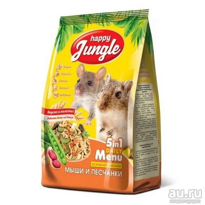 Лот: 17979019. Фото: 1. Happy Jungle. Корм для мышей и... Корма