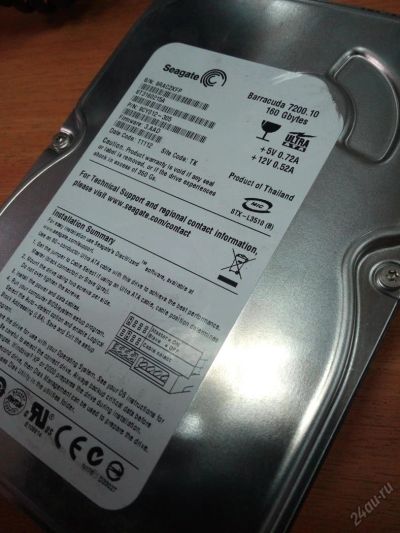 Лот: 6781643. Фото: 1. Жесткий диск IDE 160 Gb Seagate... Жёсткие диски (HDD)