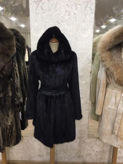 Лот: 9271676. Фото: 1. Норковая шуба махагон, Длина 95... Верхняя одежда
