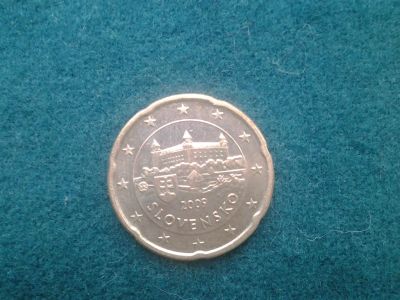 Лот: 6358319. Фото: 1. 20 евроцентов,Словакия,2009г... Европа