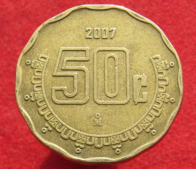 Лот: 15483567. Фото: 1. Мексика 50 сентаво, 2007г. Остальные страны