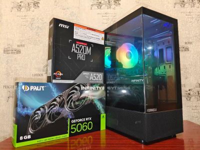 Лот: 25679920. Фото: 1. Игровой Пк Ryzen 5500/RTX 5060... Компьютеры в сборе