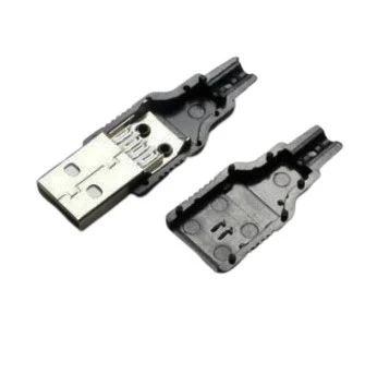 Лот: 17513799. Фото: 1. Штекер USB 2.0 корпусной на провод. Разъёмы