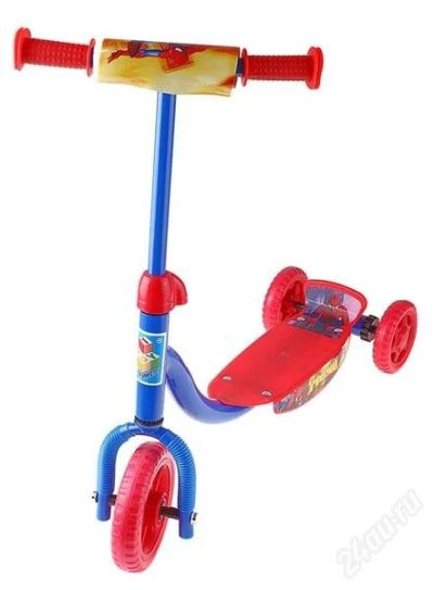 Лот: 1800026. Фото: 1. Самокат 1toy Spider-Man 3-хкол... Самокаты
