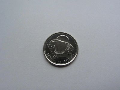 Лот: 4400450. Фото: 1. Канада 25 центов 2011 Бизон без... Америка