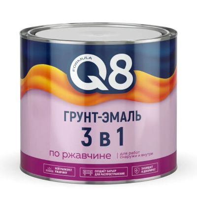 Лот: 25394905. Фото: 1. Грунт-эмаль Formula Q8, по ржавчине... Краски, лаки, растворитель