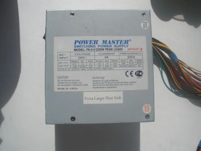 Лот: 5967267. Фото: 1. Блок питания 250. Power Master... Корпуса, блоки питания