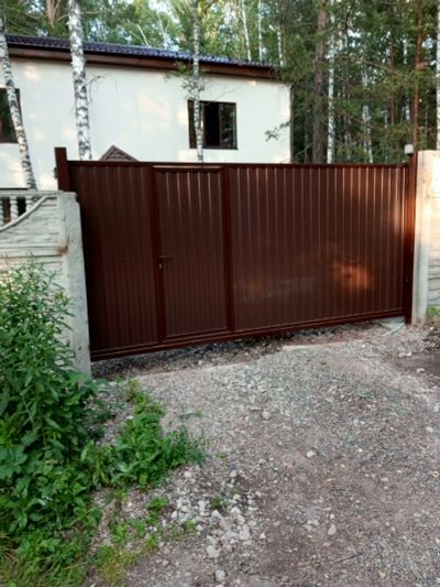 Лот: 20631395. Фото: 1. Забор, Откатные ворота, Распашные... Ворота, заборы, шлагбаумы