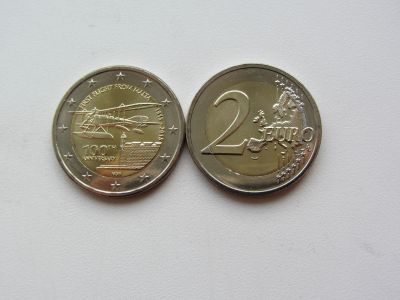 Лот: 14829207. Фото: 1. Мальта 2 евро 2015 " 100 лет первому... Европа