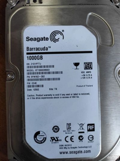 Лот: 18157439. Фото: 1. Жесткий диск HDD Seagate ST1000DM003... Жёсткие диски (HDD)