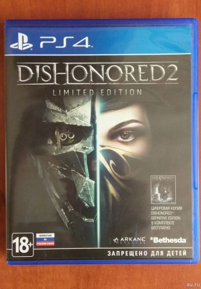 Лот: 13739180. Фото: 1. Dishonored 2 ps4 Прекрасное состояние... Игры для консолей
