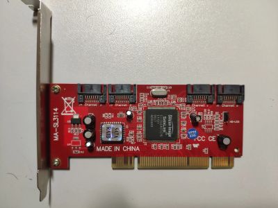 Лот: 18446202. Фото: 1. Контроллер PCI SIL3114 4xSATA. Платы расширения, контроллеры, доп. порты