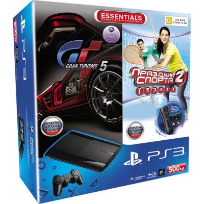 Лот: 3443644. Фото: 1. PS3 PlayStation 3 Super Slim 500... Игровые приставки, консоли