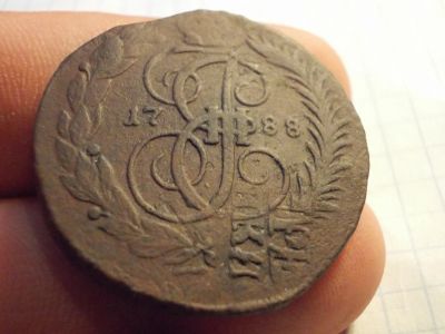 Лот: 12316552. Фото: 1. 2 копейки 1788 года мм, гурт сетка... Россия до 1917 года
