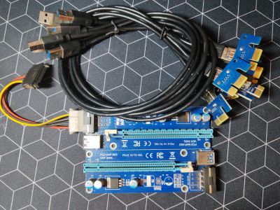 Лот: 25104220. Фото: 1. Райзер USB 3.0 Type-A/PCI-E 6-pin... Дата-кабели, переходники