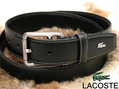 Лот: 203000. Фото: 1. ..[Brand].. Ремень Lacoste черный... Ремни, пояса
