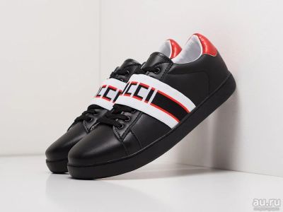 Лот: 16875986. Фото: 1. Кроссовки Gucci Stripe Leather... Кеды, кроссовки, слипоны