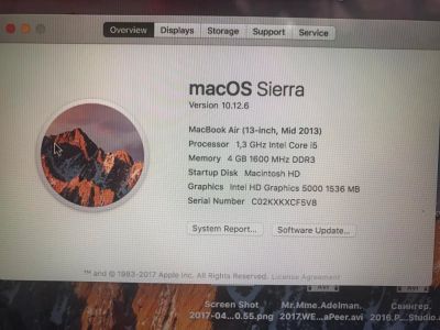 Лот: 10031110. Фото: 1. Apple MacBook Air 13" 256Gb A1466... Ноутбуки