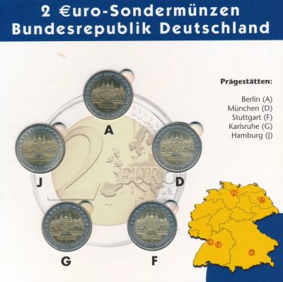 Лот: 8322351. Фото: 1. Германия 2 евро 2007 Мекленбург... Германия и Австрия