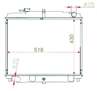 Лот: 3713758. Фото: 1. Радиатор nissan atlas td25/td27... Двигатель и элементы двигателя