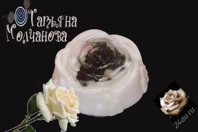 Лот: 834328. Фото: 1. Белое мыло "Роза" с ароматом молока... Средства личной гигиены 